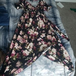 Wrap floral dress